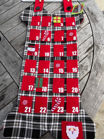 Black & White Plaid Holiday Advent Calendar - 25 Days of Christmas
