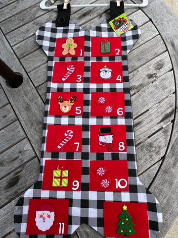 Buffalo Plaid Christmas Advent Calendar - SOLD