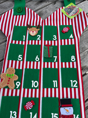 Candy Cane Stripes Holiday Advent Calendar - 25 Days of Christmas