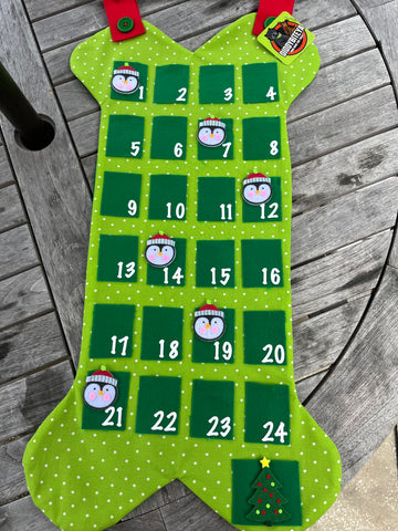Penguin Green Polka Dot Advent Calendar - 25 days of Christmas
