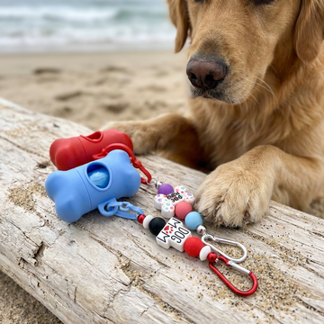 Beaded Dog Poop Bag Holder