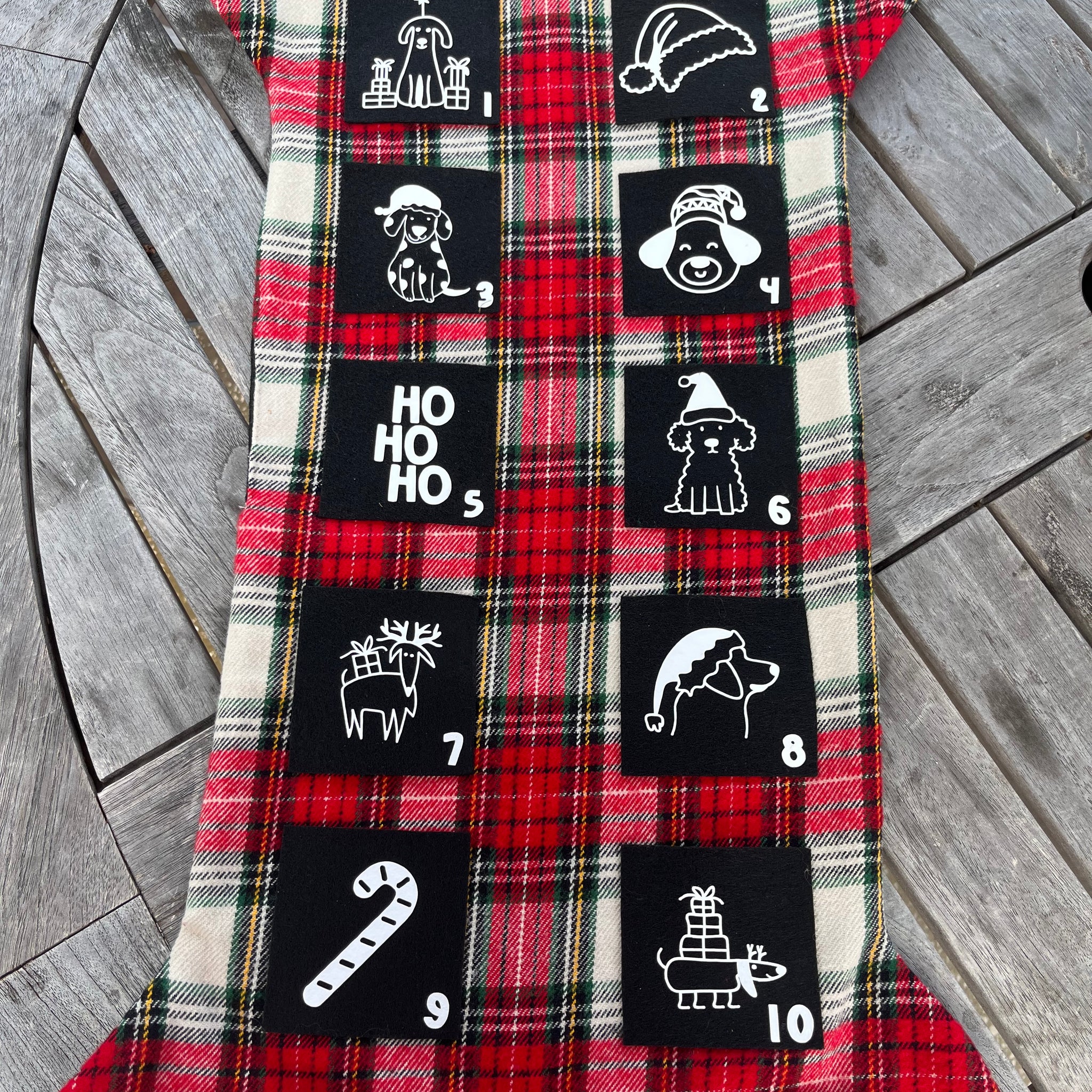 Red Plaid Advent Calendar - 12 Days of Christmas