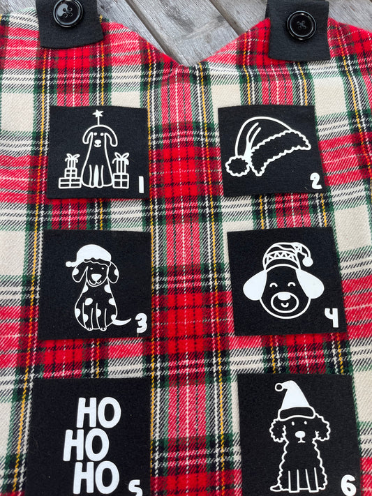 Red Plaid Advent Calendar - 12 Days of Christmas