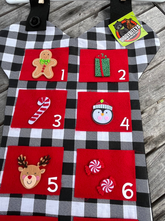 Buffalo Plaid Christmas Advent Calendar - SOLD