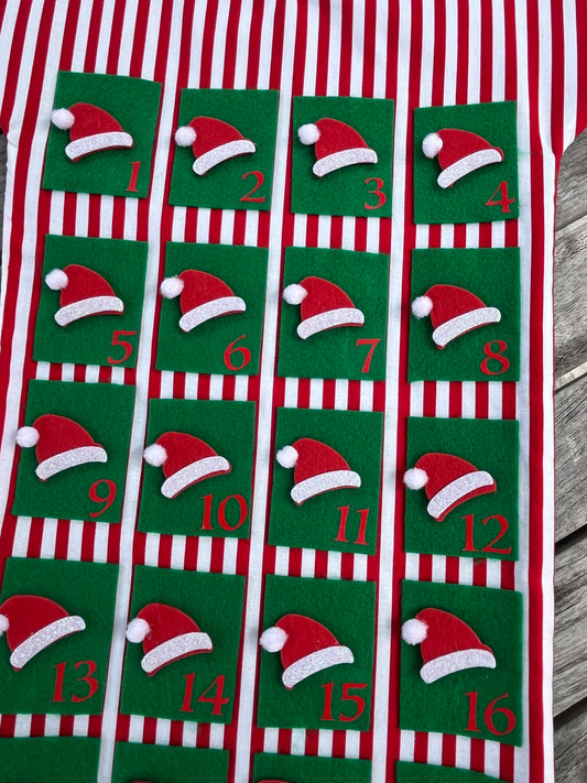 25 Santa Hats Advent Calendar - SOLD