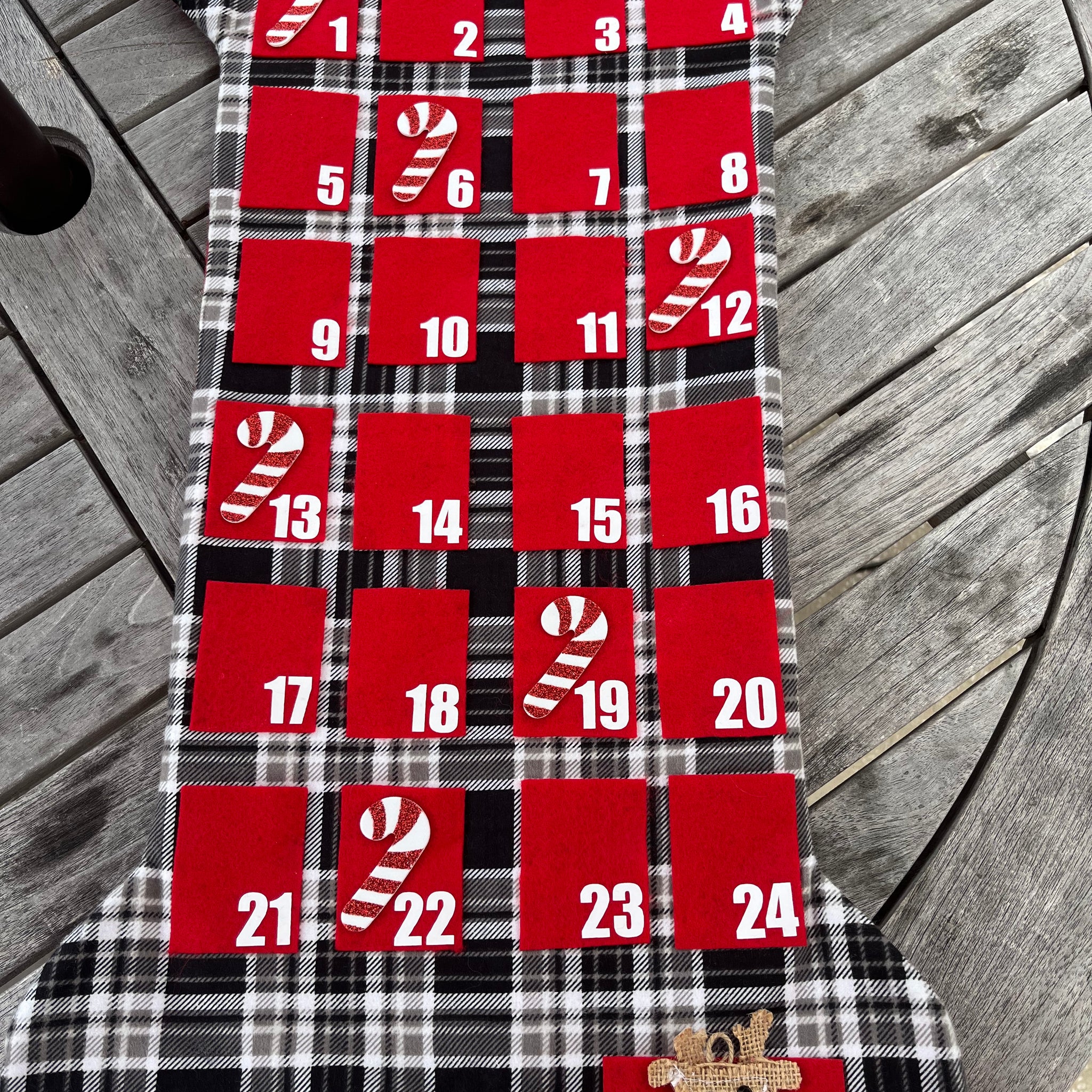 Candy Cane Advent Calendar - 25 Days of Christmas