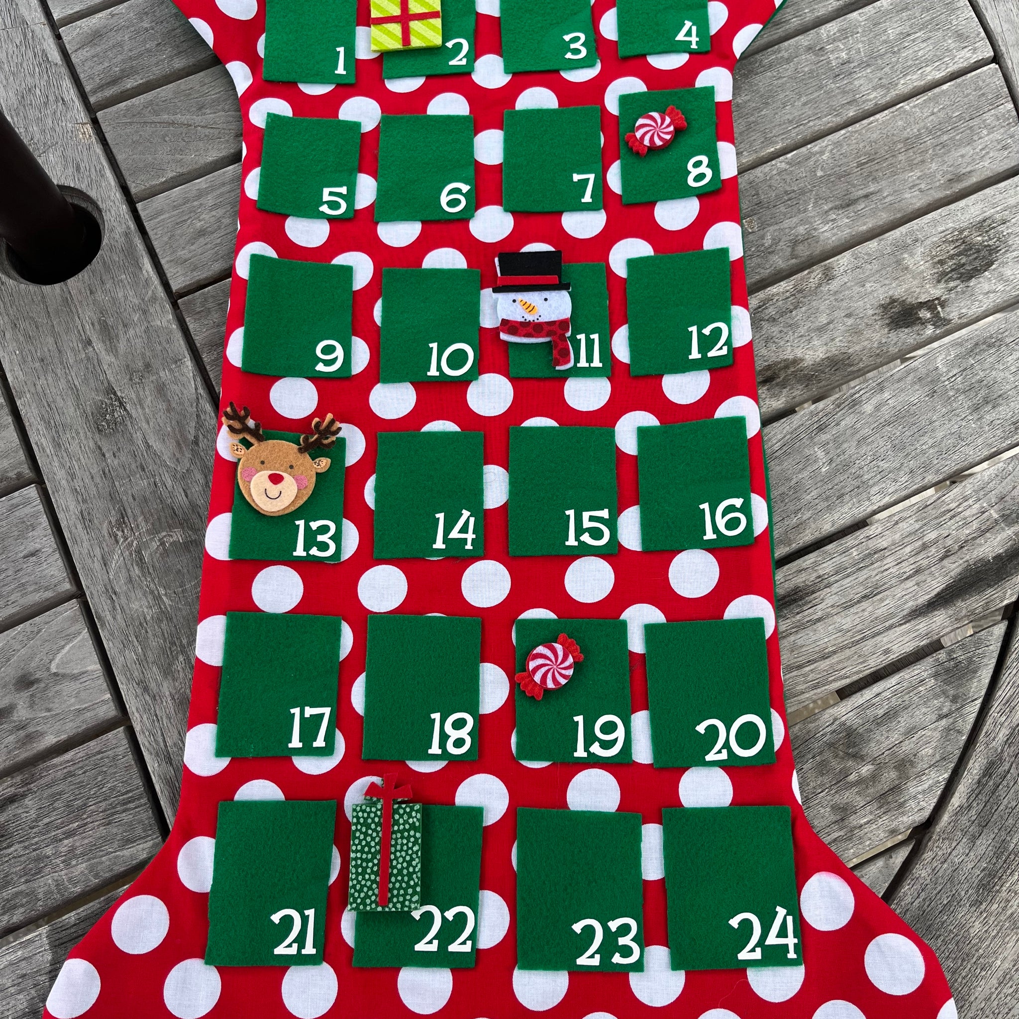 Red Polka Dot Advent Calendar - 25 Days of Christmas