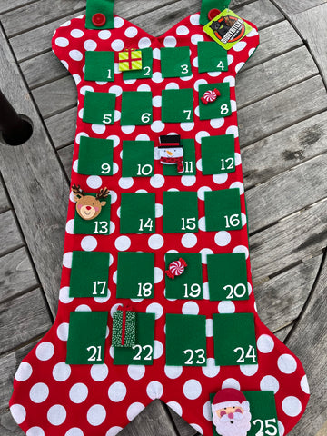Red Polka Dot Advent Calendar - 25 Days of Christmas