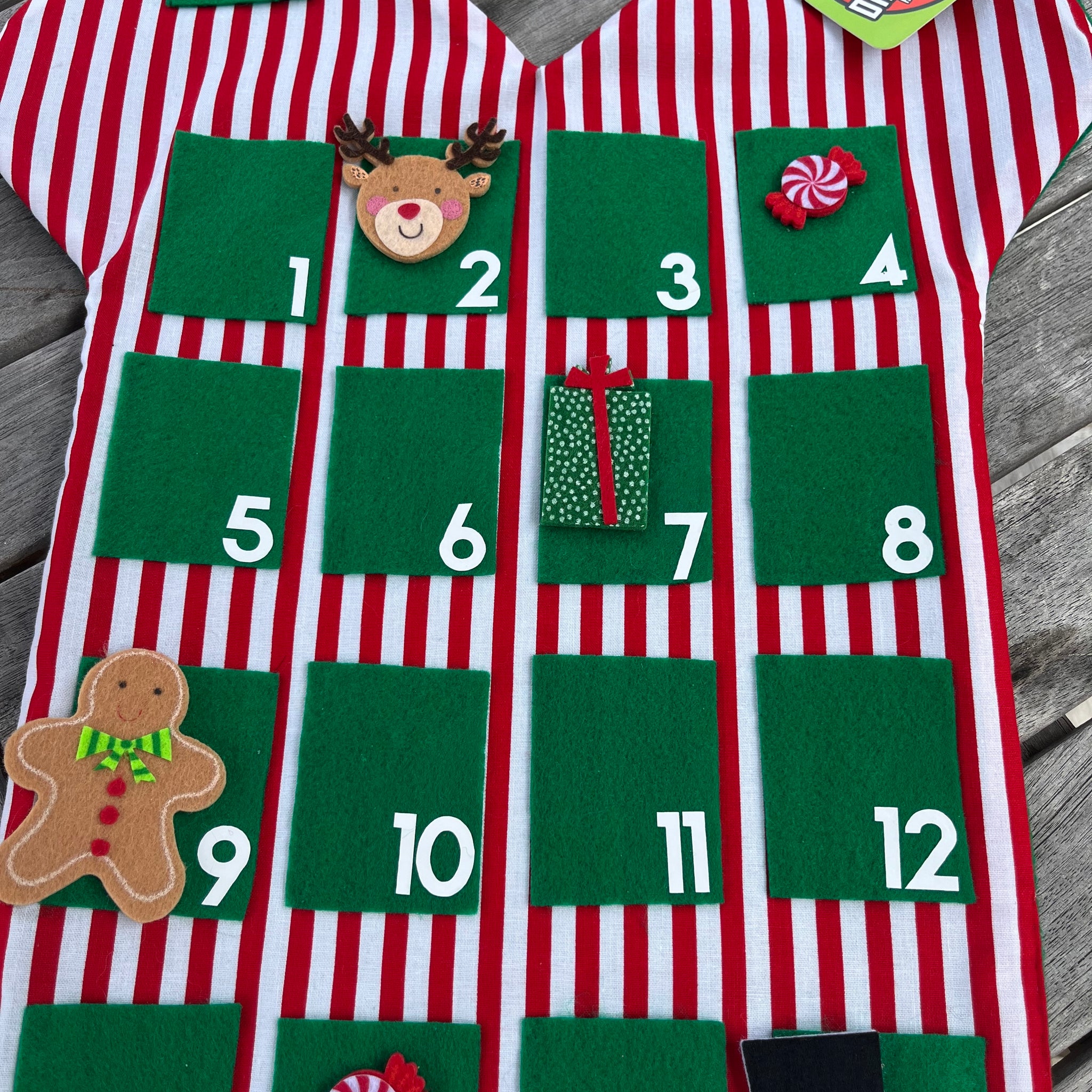 Candy Cane Stripes Holiday Advent Calendar - 25 Days of Christmas