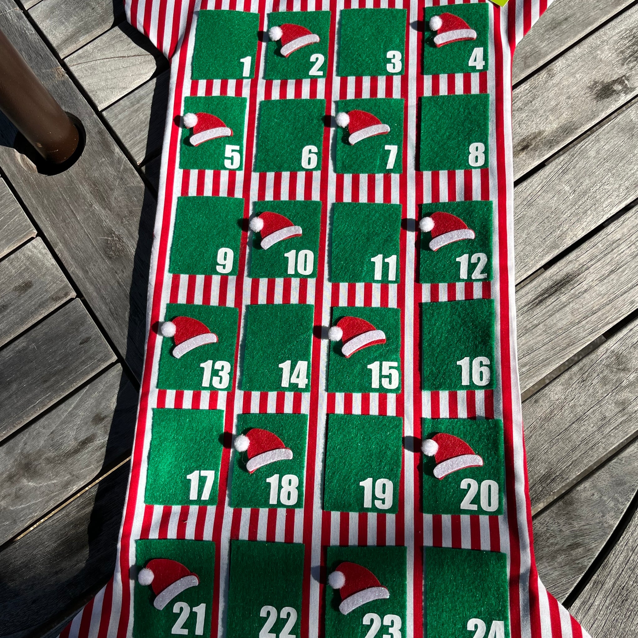 Candy Canes and Santa Hats Advent Calendar - 25 Days of Christmas