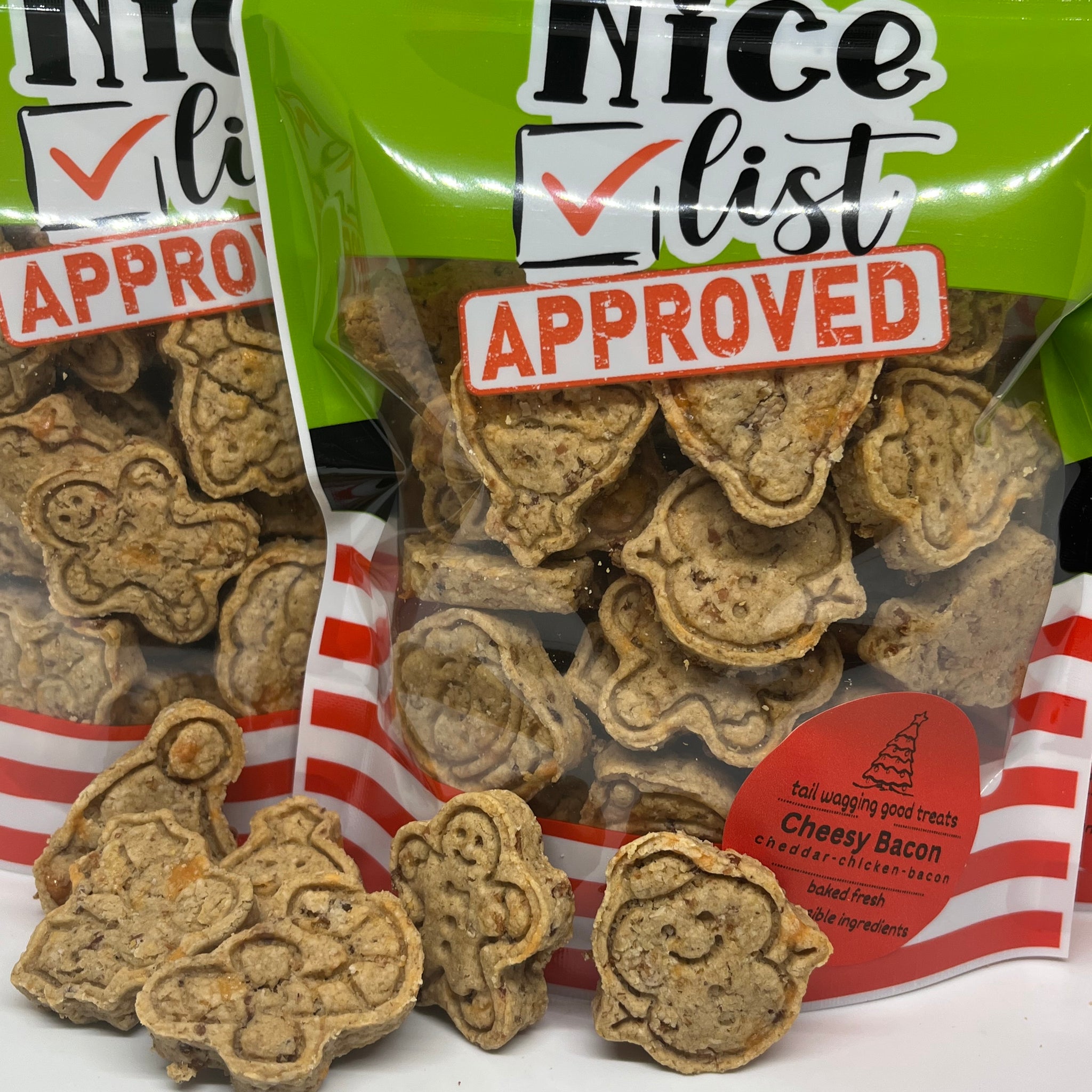 Cheesy Bacon Holiday Dog Treats