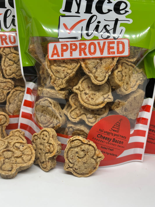 Cheesy Bacon Holiday Dog Treats