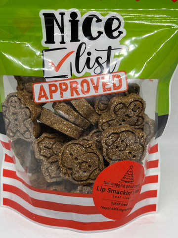 Lip Smackin' Liver Holiday Dog Treats Grain/Gluten Free