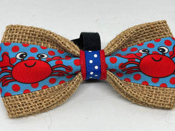 Crabby Crab Dog Bow Tie