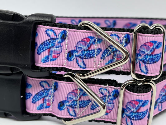 Pink Turtle Dog Collar