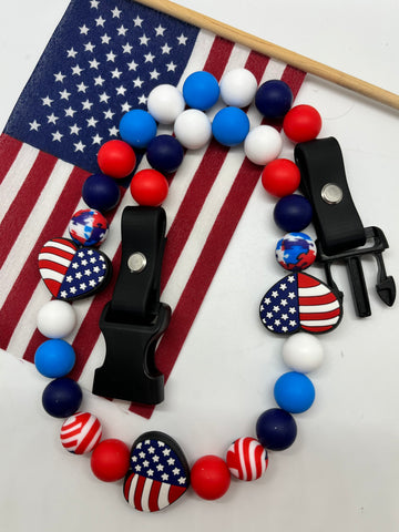 Flag Bark Bling Necklace