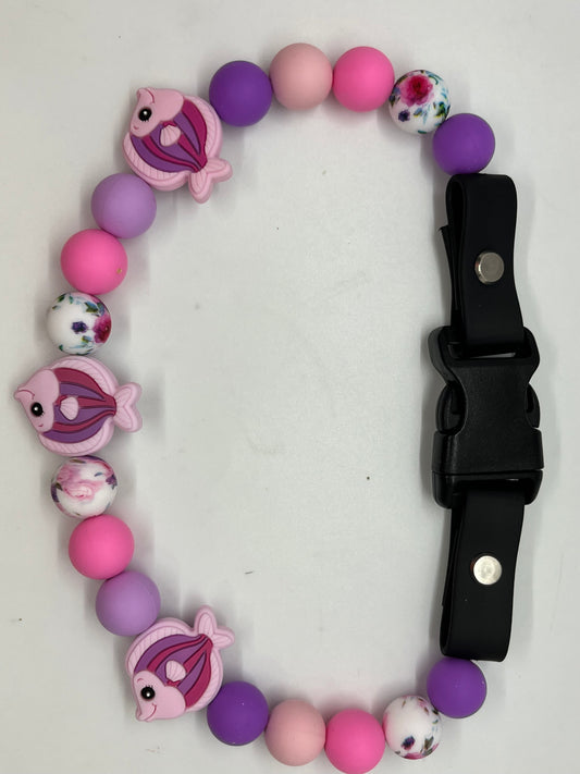 17" Pink Fish Necklace Bark Bling Collection