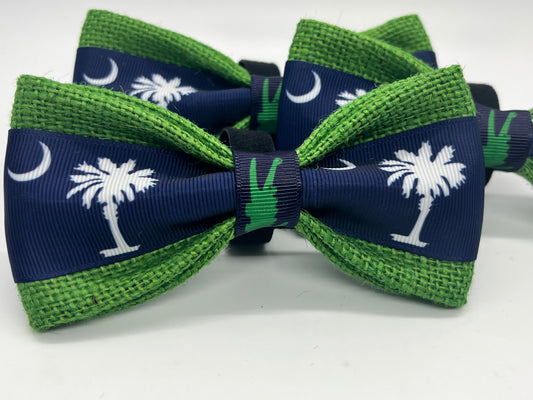 Palm & Crescent Bow Tie