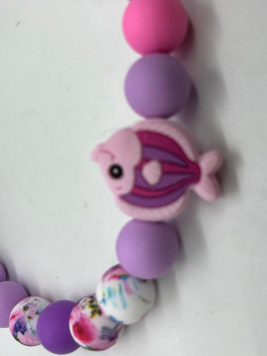 Pink Fish 16" Necklace Bark Bling Collection