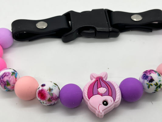Pink Fish Necklace 14" Bark Bling Collection