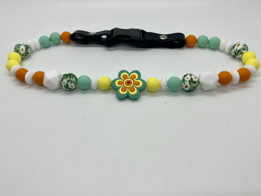 Aqua Flowers 20" Necklace Bark Bling Collection