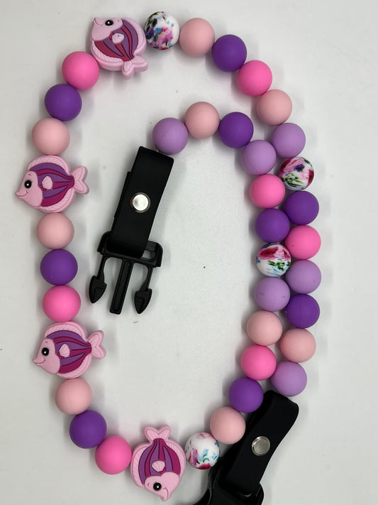 28" Pink Fish Necklace Bark Bling Collection