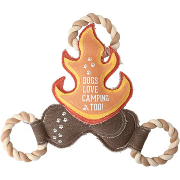 Dogs Love Camping Too Rope Toy