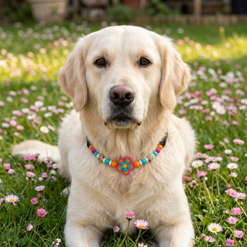 Pink Daisy 14" Necklace Bark Bling Collection
